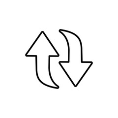 Poster - line arrow - black vector icon