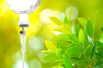 Wall Mural - Vitamin iv drip natural therapy treatment concpet.