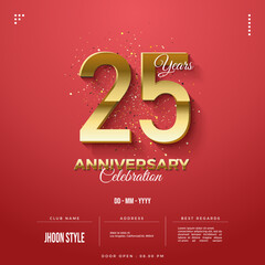 Wall Mural - 25th anniversary invitation card