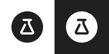 Set Of Erlenmeyer Flask Logo, Lab Icon Design, Laboratory Logo Vector