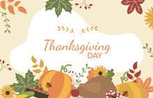 Happy Thanksgiving Day Food Background Thanks Giving