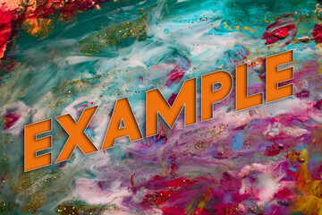 Poster - Abstract Natural Luxury art, fluid painting with Example text, alcohol ink technique. Image incorporates the swirls of marble granite.