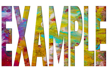 Poster - Abstract Natural Luxury art, fluid painting with Example text, alcohol ink technique. Image incorporates the swirls of marble granite.
