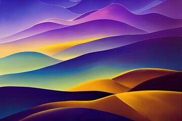 Poster - Beautiful abstract landscape Ultra violet background. High quality illustration