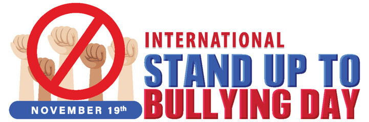 International stand up to bullying day poster design