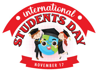 Sticker - International Students Day Banner Design