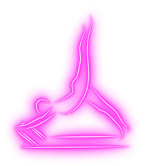 Wall Mural - Pilates neon pose