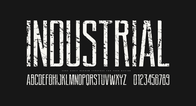 Compressed sans serif font