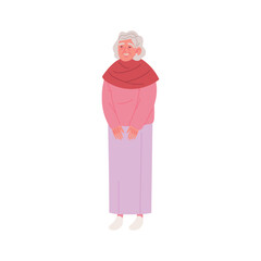 Sticker - old woman grandmother