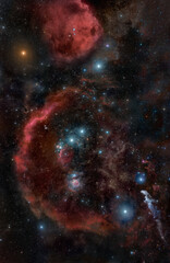 Wall Mural - constellation orion. night outdoor scene.