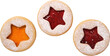 © colnihko - Traditional Christmas Linzer Cookies isolated. Homemad cookies close up
