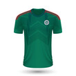 Realistic soccer shirt of Mexico