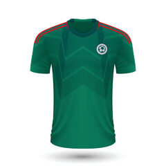 Wall Mural - realistic soccer shirt of mexico