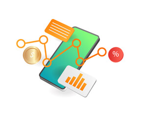Poster - Business analysis data smartphone