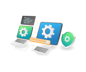 Leinwandbilder - Computer Application Update Repair