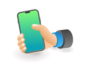 Poster - Hand holding smartphone blank screen