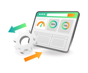 Aufkleber - Monitor data analysis dashboard