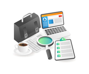 Poster - Office worker equipment