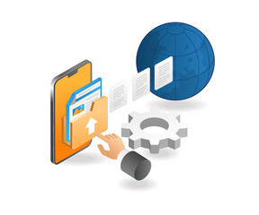 Aufkleber - Sending data from smartphone