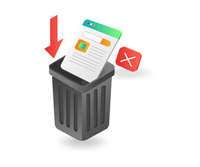 Poster - Throwing folder data to trash