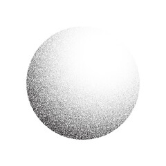Poster - Grain circle gradient. Stippled round shape. Radial stochastic dotwork texture. Random grunge noise background. Black dots sphere. Halftone vector 