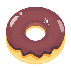 Poster - Chocolate cookie flat icon is customizable and handy 