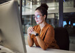 © N Lawrenson/peopleimages.com - Night, research and report with a business woman working on a computer in her startup office at night. Thinking, idea and technology with a young female entrepreneur at work on a desktop in a company