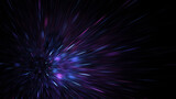 Fototapeta  - Abstract blue fireworks. Fantastic holiday background. Digital fractal art. 3d rendering.