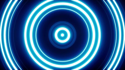 Wall Mural - Shiny blue circle light vj loop