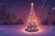 Weihnachtsstimmung - Advent - Christbaum - Weihnachtsbaum auf einem virtuellen Platz 