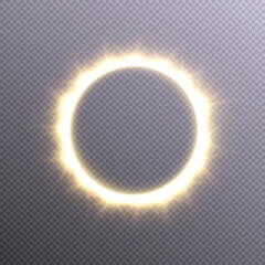 Poster - Energy ball. Magical portal of the yellow plasma. Frame for vector illustrations.