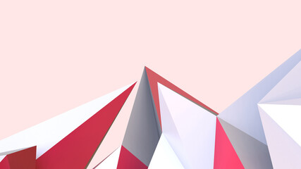 Aufkleber - Abstract Background. Business idea for success and different goals concept. Technology Innovation digital design on red. space, software, wireless data, banner, website -3d Rendering