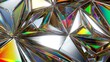 © wacomka - 3d render, abstract background, macro texture of a crystal glass, trendy colorful wallpaper with spectrum light