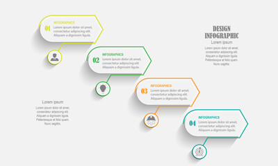 Naklejka na meble Business data visualization. Process chart. Abstract elements of graphs, diagrams with steps, options, sections or processes. Vector business template for presentations. Creative concept for infograph