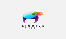 Unique Turtle Logo Design With A Liquid Turtle Concept