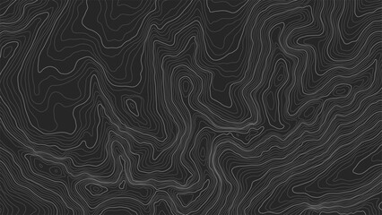 fully editable and scalable vector illustration of topographic map on a dark background. great as an