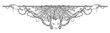 PNG transparent angel woman decorative border divider as detailed vintage engraved art nouveau vignette	
