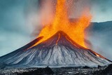 erupting volcano