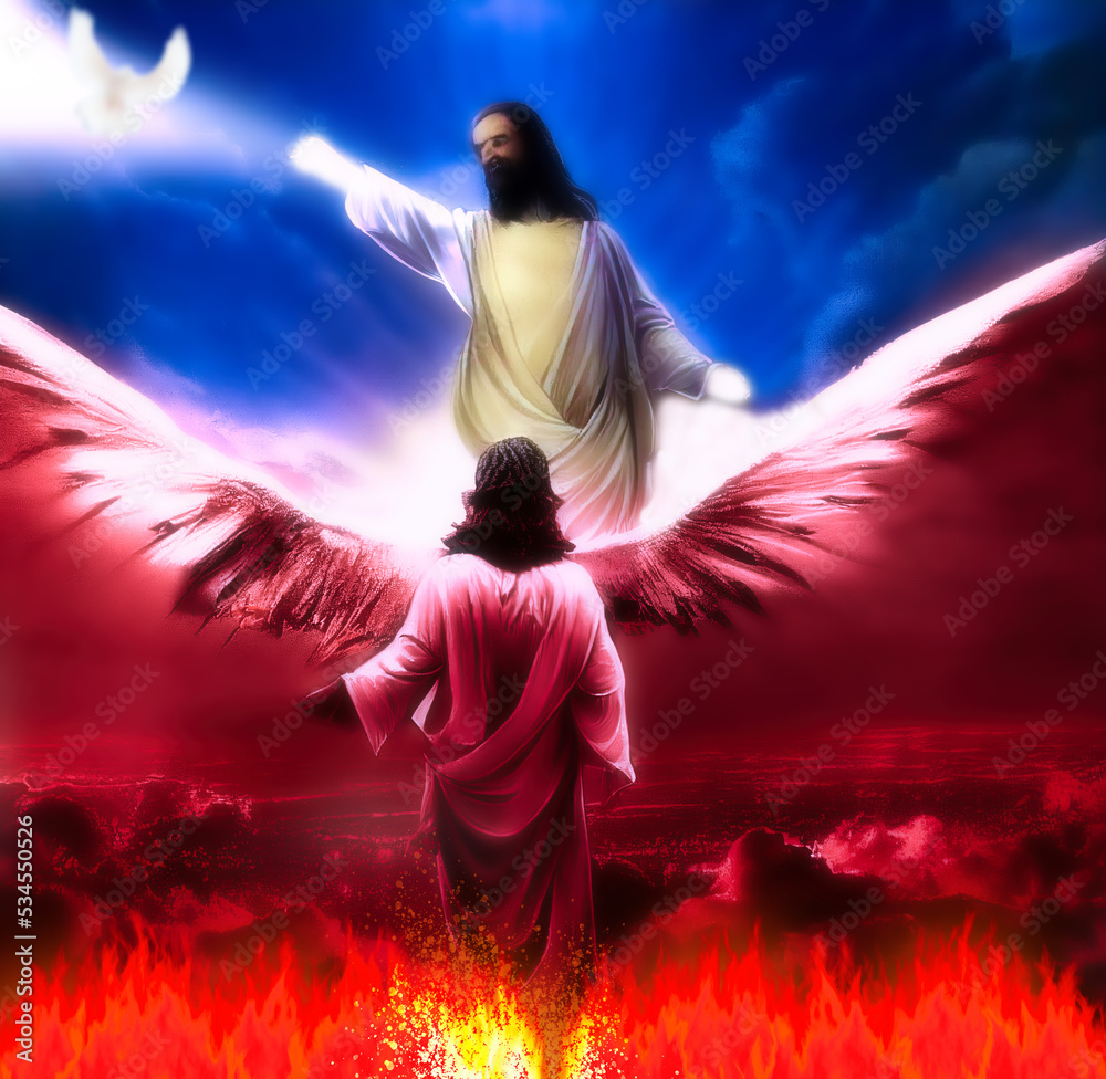 Jesus is tempted by Satan with all the lusts and kingdoms of the world ...