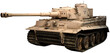 Tiger tank in desert camouflage	 3D illustration