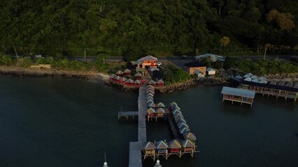 Wall Mural - Aerial view of Lhokseudu Beach.