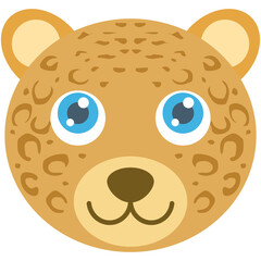 Canvas Print - Bear Colored Vector Icon