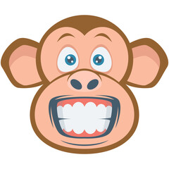 Wall Mural - Baboon Colored Vector Icon