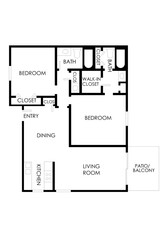 Wall Mural - Floor plan 2d. Black white floor plan. Floorplan. Blueprint. Plan for real estate. Home plan.