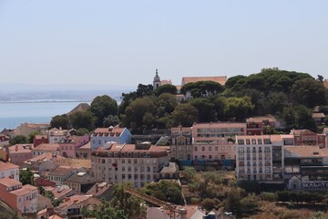 Canvas Print - view of the city of Lisbon in Portugal 