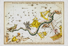Zodiac In 1824 Urania's Mirror Hydra, Board Panels From Vectors