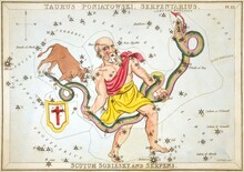 Zodiac In 1824 Urania's Mirror Board Serpentaurus Panels From Vectors