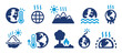 Climate change icon set. Global warming symbol isolated on white background.