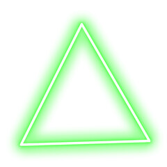 Poster - green neon triangle