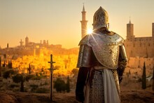 Templar Knight Facing Jerusalem
